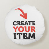 カスタムプリントDIYメダル金ゴールド#1ロゴ編集の追加 ラウンドクッション (裏面)