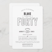 カスタムプリントORDER for Blake's 40th Birthday 招待状 (正面/裏面)