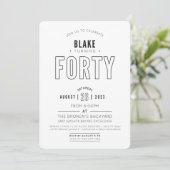 カスタムプリントORDER for Blake's 40th Birthday 招待状 (スタンド正面)