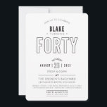 カスタムプリントORDER for Blake's 40th Birthday 招待状<br><div class="desc">by kat massaard / WWW.SIMPLYSWEETPAPERIE.COM印刷のためのetsyからの注文カスタムこのテンプレートは編集できない連絡 – 私はあなたの詳細と一緒に更新されたデザインを希望しますもし- hello@katmassard.com私は喜んで救済す！</div>