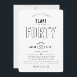 カスタムプリントORDER for Blake's 40th Birthday 招待状<br><div class="desc">by kat massaard / WWW.SIMPLYSWEETPAPERIE.COM印刷のためのetsyからの注文カスタムこのテンプレートは編集できない連絡 – 私はあなたの詳細と一緒に更新されたデザインを希望しますもし- hello@katmassard.com私は喜んで救済す！</div>