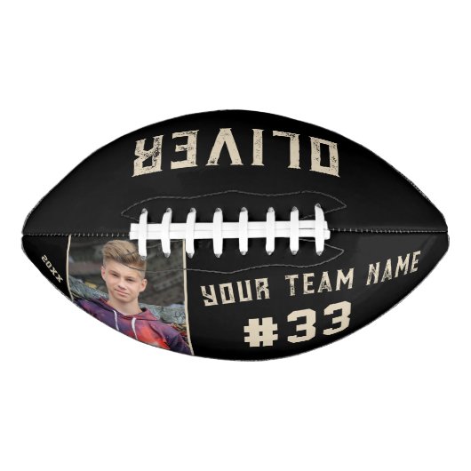 カスタムプレイヤー名と番号チーム名の写真 アメリカンフットボール (正面)