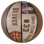 カスタムプレイヤー名と番号チーム名の写真 バスケットボール (縦)