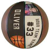 カスタムプレイヤー名と番号チーム名の写真 バスケットボール (縦)