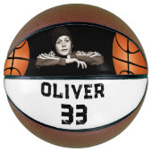 カスタムプレイヤー名と番号Keepsake写真 バスケットボール (正面)