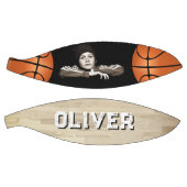 カスタムプレイヤー名ウッドフロア写真 バスケットボール (パネル)