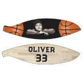 カスタムプレイヤー名番号コートウッドフロアフォト バスケットボール (パネル)