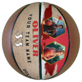 カスタムプレイヤー名番号チーム2の写真 バスケットボール (縦)