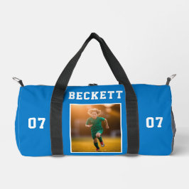 カスタムプレイヤー番号キッズキープサケやる気を起こさせる ダッフルバッグ