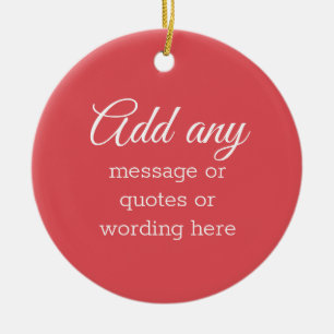 カスタムプレエレガントーンレッドセラミックオーナメント セラミックオーナメント