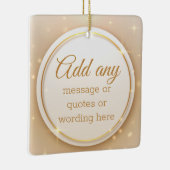 カスタムプレーンエレガント金ゴールドホリデーセラミックオーナメント セラミックオーナメント (右)