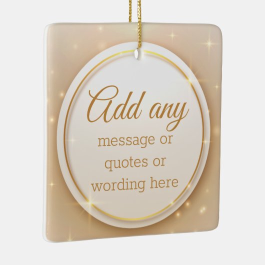 カスタムプレーンエレガント金ゴールドホリデーセラミックオーナメント セラミックオーナメント (右)