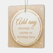 カスタムプレーンエレガント金ゴールドホリデーセラミックオーナメント セラミックオーナメント (左)