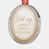 カスタムプレーンエレガント金ゴールドホリデーラウンドオーナメント メタルオーナメント (左)