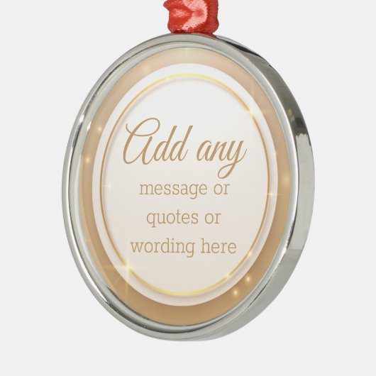 カスタムプレーンエレガント金ゴールドホリデーラウンドオーナメント メタルオーナメント (左)