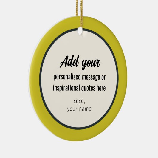 カスタムプレーンヴィンテージレトロエレガント セラミックオーナメント (右)