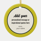 カスタムプレーンヴィンテージレトロエレガント セラミックオーナメント (正面)