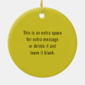 カスタムプレーンヴィンテージレトロエレガント セラミックオーナメント (裏面)