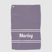 カスタムプロゴルファークラシックプロスポーツ名シックパープル ゴルフタオル (正面)