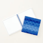 カスタムプロシアの青い水色のスケールパターン ノートブック (内部)