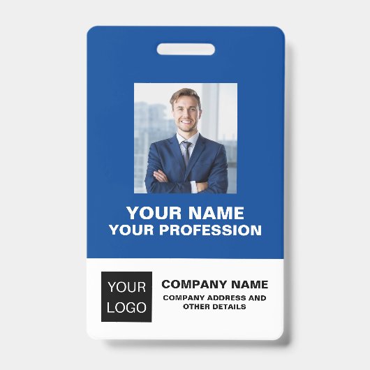 カスタムプロフェッショナルの社員写真事務所IDカード  バッジ (正面)
