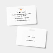 カスタムプロフェッショナルまたは個人カー連絡ド バッジ (表裏)