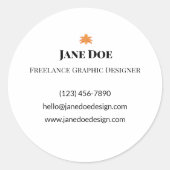 カスタムプロフェッショナルまたは個人カー連絡ド ラウンドシール (正面)