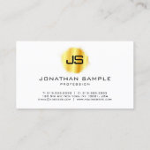 カスタムプロフェッショナルエレガントシンプルテンプレート金ゴールド 名刺 (裏面)