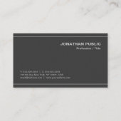 カスタムプロフェッショナルエレガントテンプレートアントラサイト 名刺 (裏面)