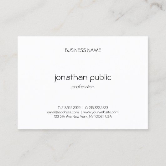 カスタムプロフェッショナルエレガントミモダンミラクールム 名刺 (裏面)