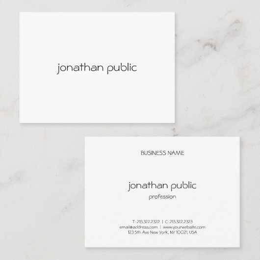 カスタムプロフェッショナルエレガントミモダンミラクールム 名刺 (正面/裏面)