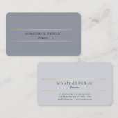 カスタムプロフェッショナルグモダンレー金ゴールドエレガント 名刺 (正面/裏面)