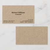 カスタムプロフェッショナルシンプルミニマルモダンラストクラフト 名刺 (正面/裏面)