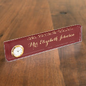 カスタムプロフェッショナルスエレガントクリプト先生学校 デスクネームプレート (側面)