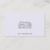 カスタムプロフェッショナルセキュリティ白黒 名刺 (裏面)