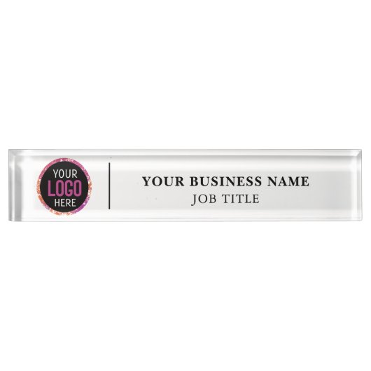 カスタムプロフェッショナルデスク デスクネームプレート (正面)