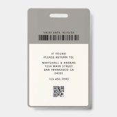 カスタムプロフェッショナルフォトID会社のロゴ バッジ (裏面)