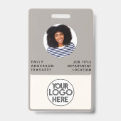 カスタムプロフェッショナルフォトID会社のロゴ バッジ (正面)