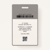 カスタムプロフェッショナルフォトID会社のロゴ バッジ (裏面)