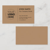 カスタムプロフェッショナルミニマルモダンリストブラウン 名刺 (正面/裏面)