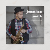 カスタムプロフェッショナルミュージシャンミニマル スクエア名刺 (正面)