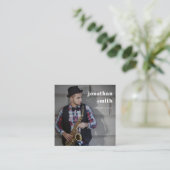 カスタムプロフェッショナルミュージシャンミニマル スクエア名刺 (スタンド正面)