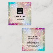 カスタムプロフェッショナルメイクアップアーティストエステティシャン スクエア名刺 (正面/裏面)