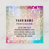 カスタムプロフェッショナルメイクアップアーティストエステティシャン スクエア名刺 (裏面)