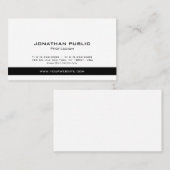 カスタムプロフェッショナルモダンエレガントシンプルテンプレート 名刺 (正面/裏面)