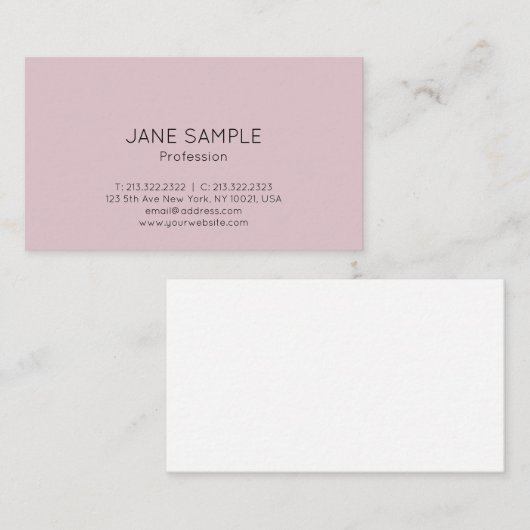 カスタムプロフェッショナルモダンエレガントシンプルデザイン 名刺 (正面/裏面)