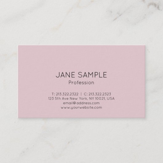 カスタムプロフェッショナルモダンエレガントシンプルデザイン 名刺 (正面)