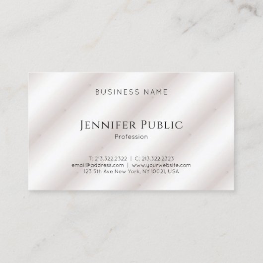 カスタムプロフェッショナルモダンエレガントテンプレート 名刺 (裏面)