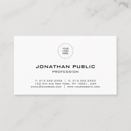 カスタムプロフェッショナルモダンエレガントテンプレート 名刺 (正面)