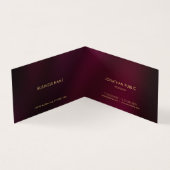 カスタムプロフェッショナルモダンエレガントラグジュアリーフォールド 名刺 (内部)